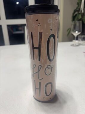 Starbucks 2017 Holiday Pink "Ho Ho Ho" 16 oz Acrylic Travel Tumbler